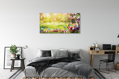 Obraz na plátne Basket vajcia kvetina lúka