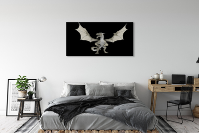 Obraz canvas biely drak