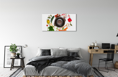 Obraz canvas Lyžica paradajky petržlen