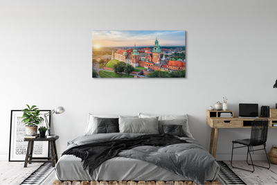 Obraz na plátne Krakow castle panorama svitania