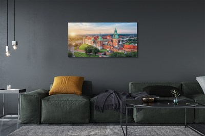 Obraz na plátne Krakow castle panorama svitania