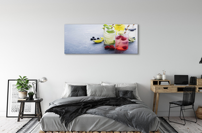 Obraz canvas Koktejl malina vápno citrón