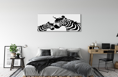 Obraz na plátne maľované zebra