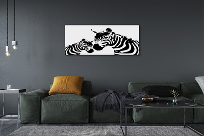 Obraz na plátne maľované zebra