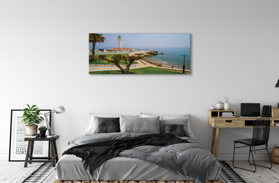 Obraz na plátne Španielsko pobreží maják