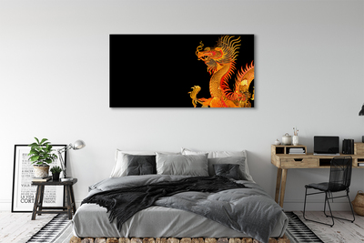 Obraz canvas Japonský zlatý drak