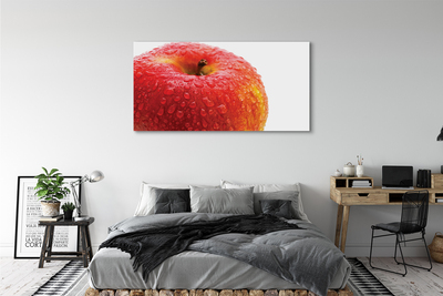 Obraz canvas Kvapôčky vody na jablko