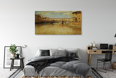 Obraz na plátne Italy River Mosty budovy