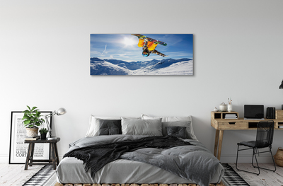 Obraz canvas Man mountain board
