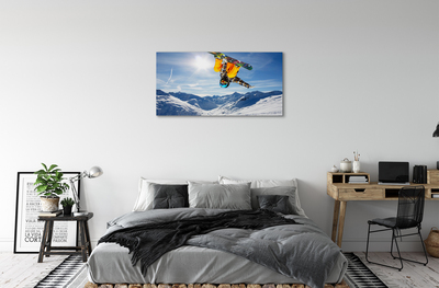 Obraz canvas Man mountain board