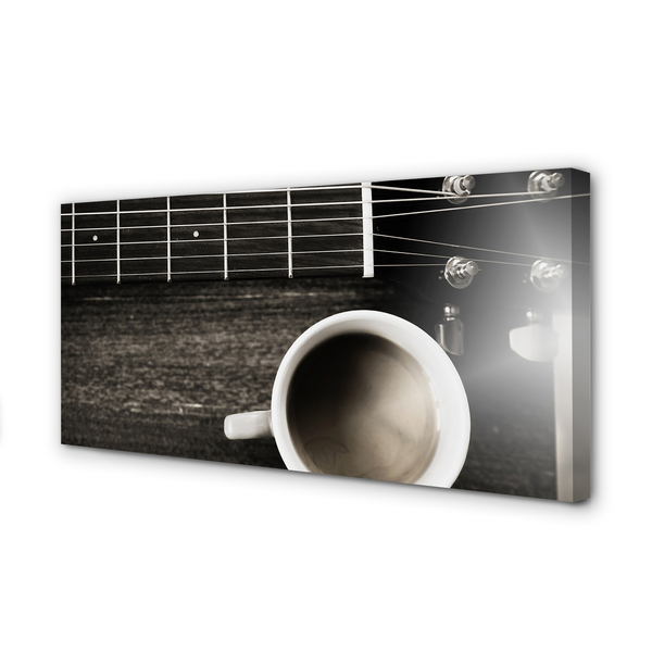 Obraz canvas coffee gitara