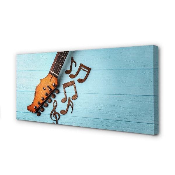 Obraz canvas gitara poznámky