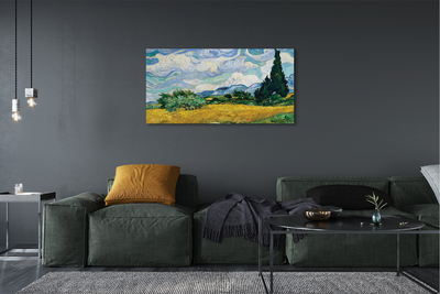 Obraz canvas Pšeničné pole s cyprusmi - Vincent van Gogh