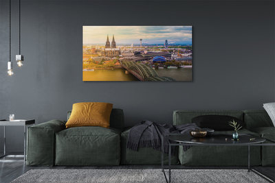 Obraz na plátne Nemecko panorama riečny mosty