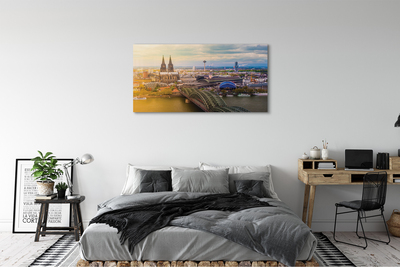 Obraz na plátne Nemecko panorama riečny mosty