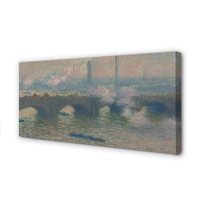 Obraz canvas Most Waterloo - Zamračený deň - Claude Monet