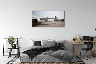 Obraz canvas letiskové lietadla neba budovy