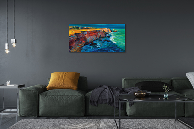 Obraz canvas Morská oblohy skaly