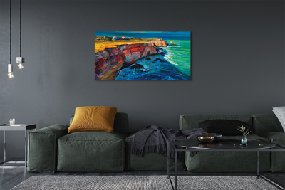 Obraz canvas Morská oblohy skaly