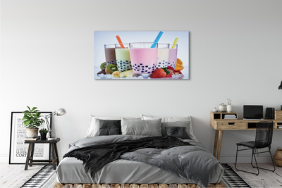 Obraz canvas Mliečne koktaily s ovocím