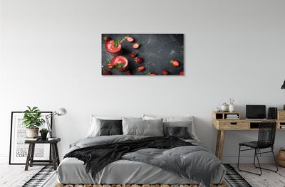 Obraz canvas jahodový koktail