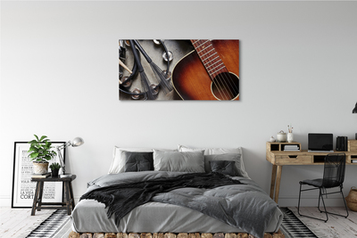 Obraz canvas Gitara Mikrofón tyčinky