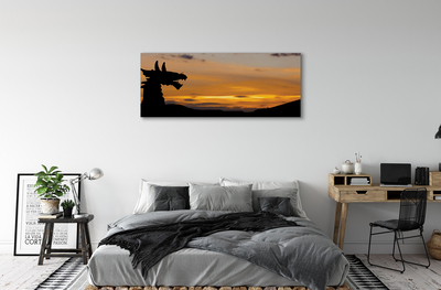 Obraz canvas Slnko oblohu drak