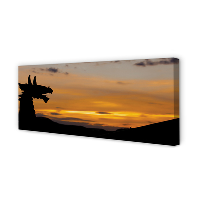 Obraz canvas Slnko oblohu drak