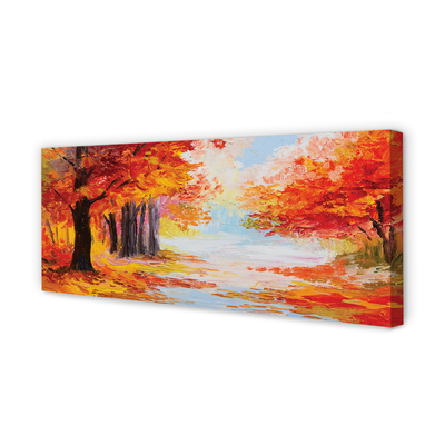 Obraz canvas Jesenné lístie stromu