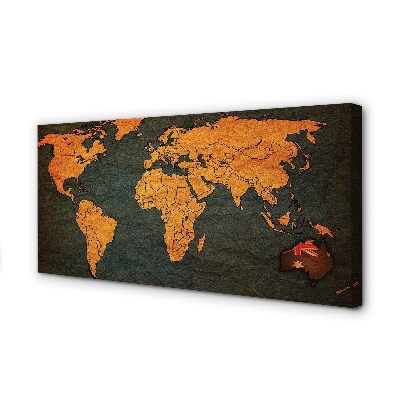 Obraz canvas gold mapa
