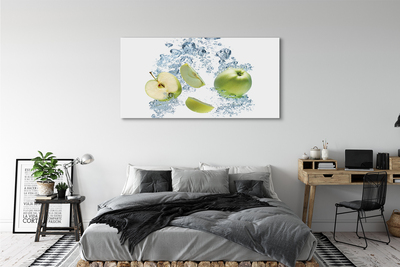 Obraz canvas Voda jablko nakrájaný