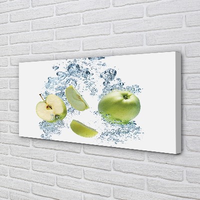 Obraz canvas Voda jablko nakrájaný