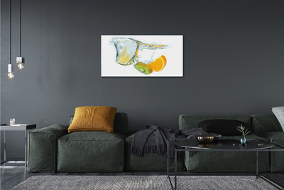 Obraz canvas Voda kiwi oranžový