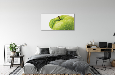 Obraz canvas Jablko zelená vodné kvapky