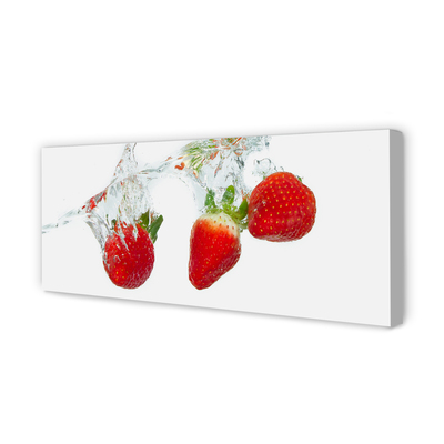 Obraz canvas Water Strawberry biele pozadie
