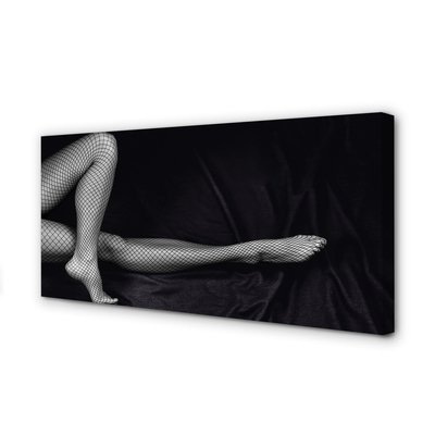 Obraz canvas Čierne a biele sieťované nohy