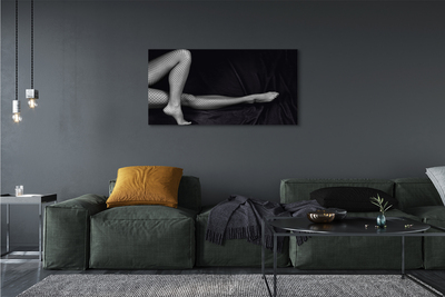 Obraz canvas Čierne a biele sieťované nohy
