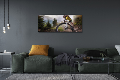 Obraz canvas Cloud na horskom bicykli
