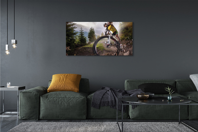 Obraz canvas Cloud na horskom bicykli