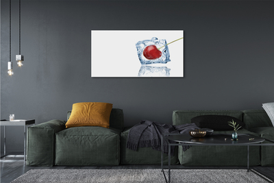 Obraz canvas Kocka ľadu cherry