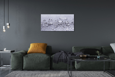 Obraz canvas Vodné kvapky makro