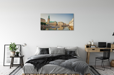 Obraz na plátne Nemecko Hamburg River katedrála