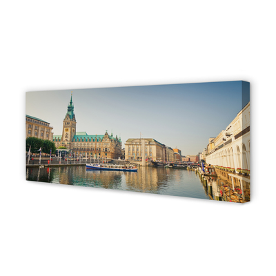 Obraz na plátne Nemecko Hamburg River katedrála
