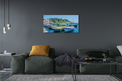 Obraz canvas Hory morské lode