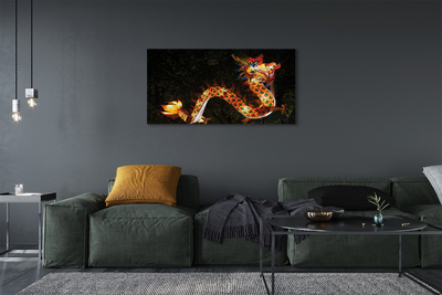 Obraz canvas Japonský drak osvetlené