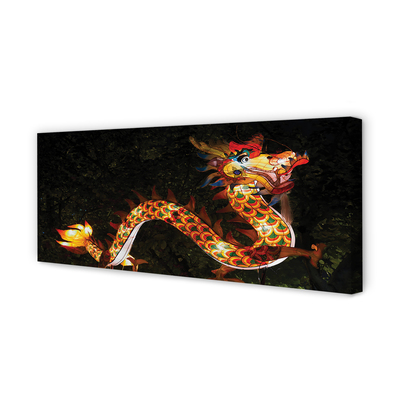 Obraz canvas Japonský drak osvetlené