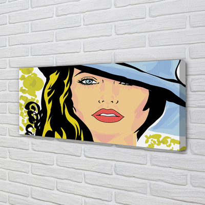 Obraz canvas žena klobúk