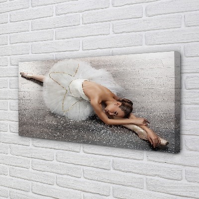 Obraz canvas Žena biele balerína šaty