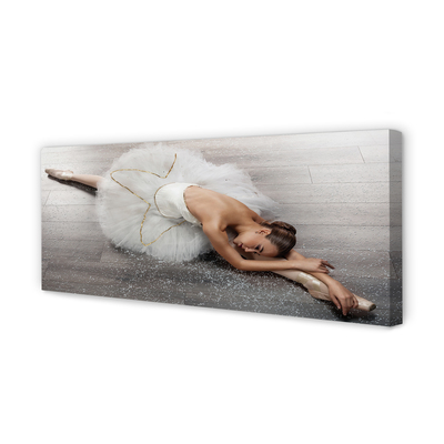 Obraz canvas Žena biele balerína šaty