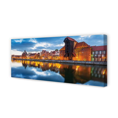 Obraz na plátne Gdańsk riečne budovy